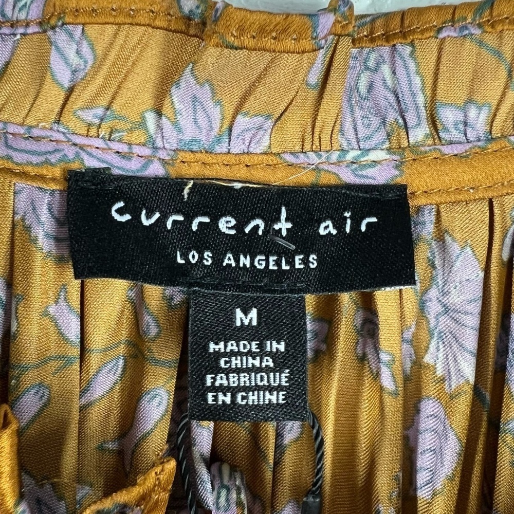 CURRENT AIR Alyce Smocked Gold and Lavender Floral Dress Medium - Picture 12 of 12